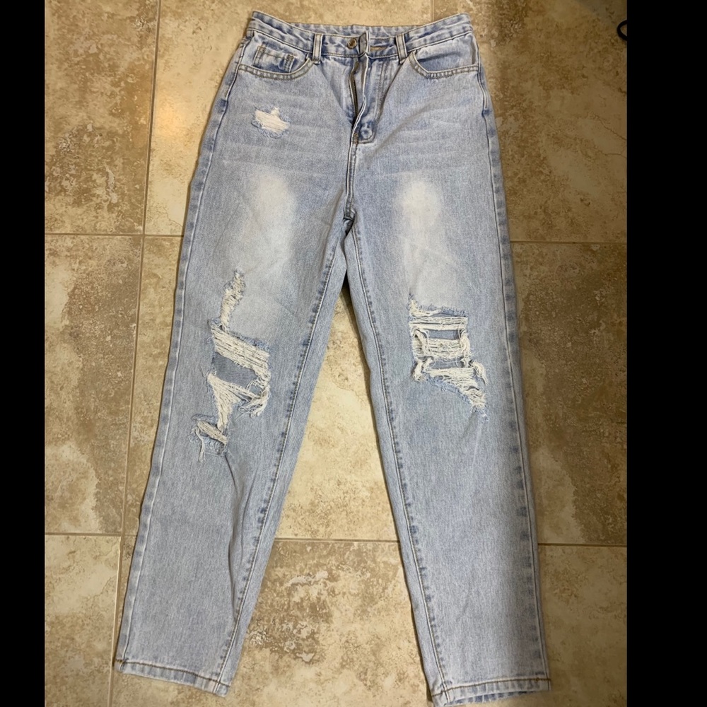New US size 4 Mom Grunge Jeans